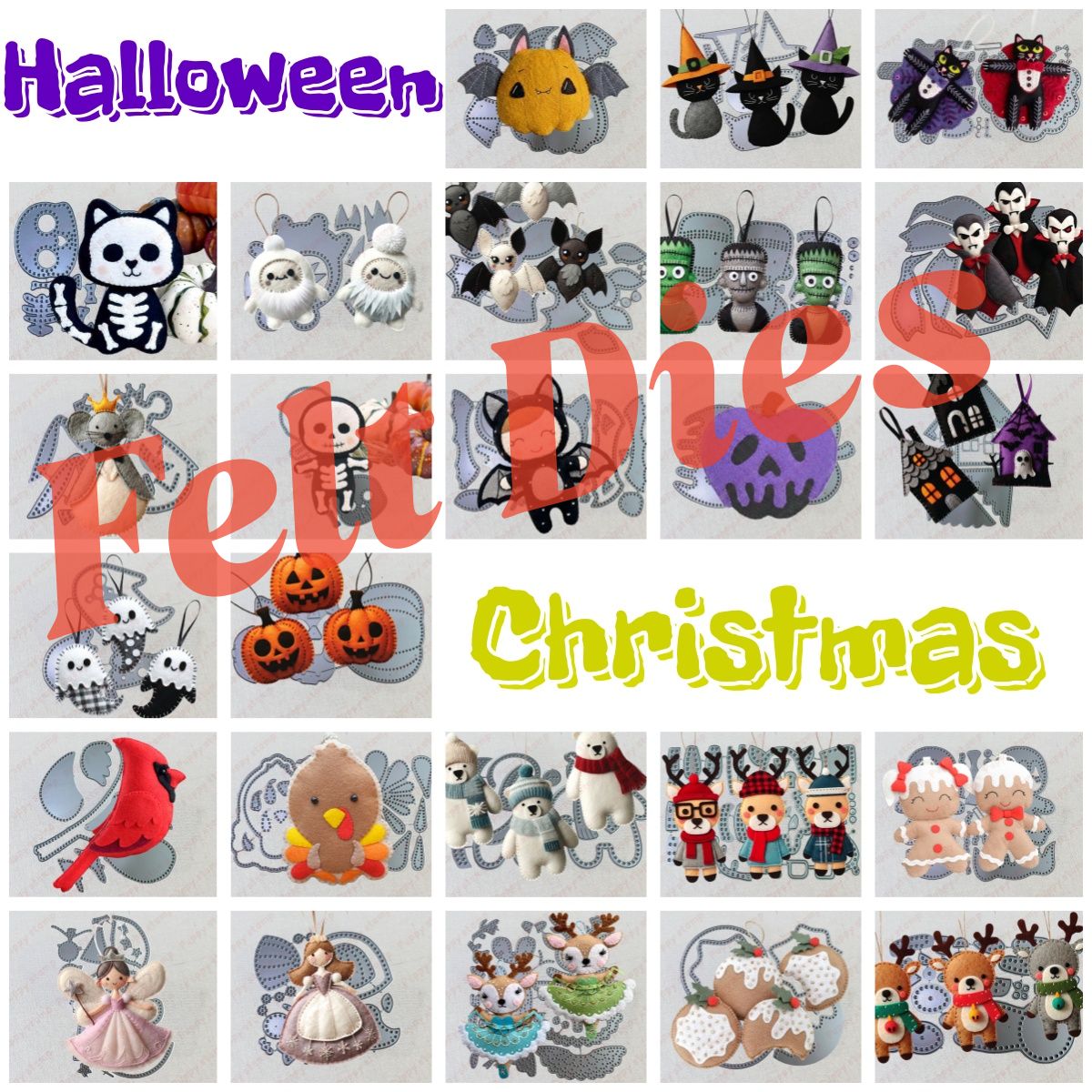 Candle Supplies To Make Candles - Christmas Halloween Collection Metal Cutting Dies