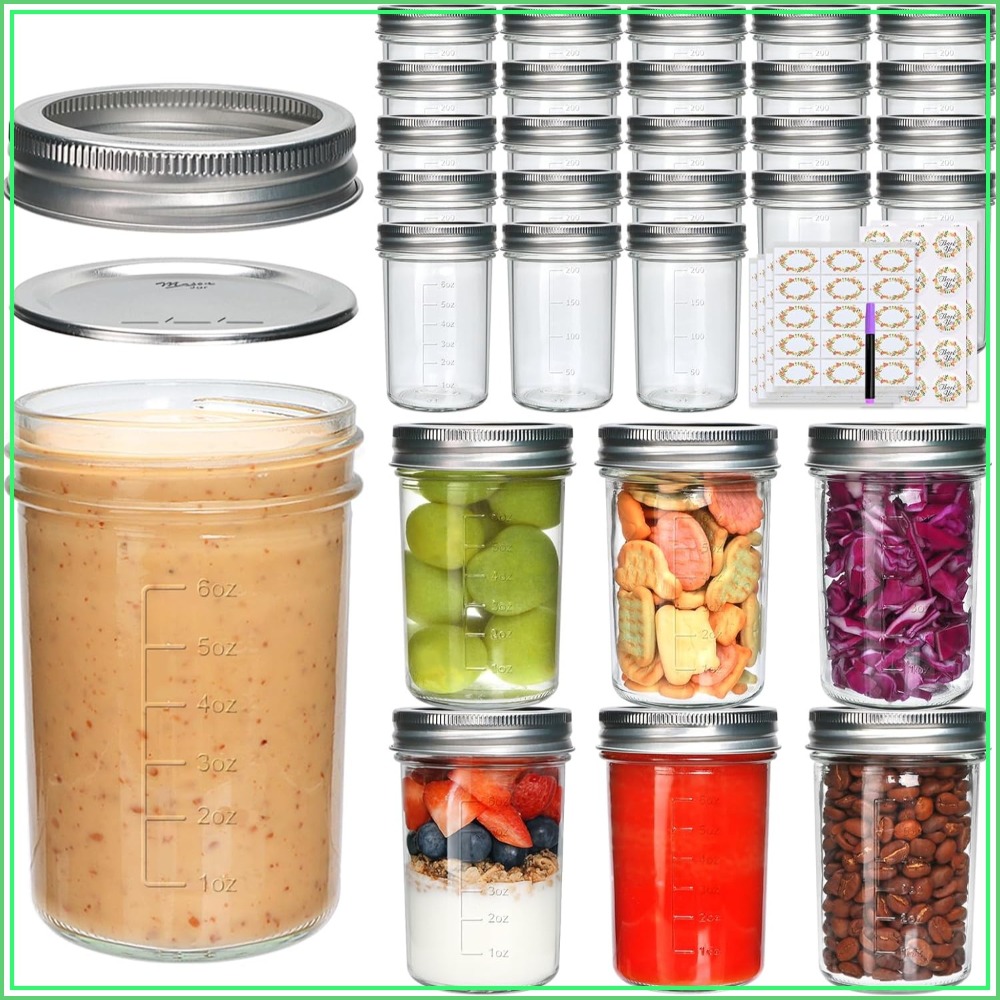 Mason Jar 8Oz - 30 Pack 8 oz Mason Jars