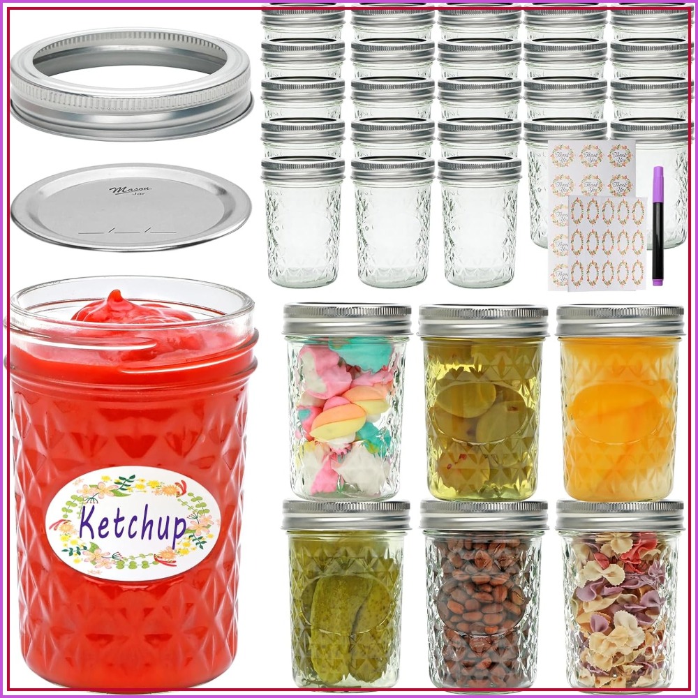 Mason Jar 8Oz - 30 Pack 8 oz Mason Jars