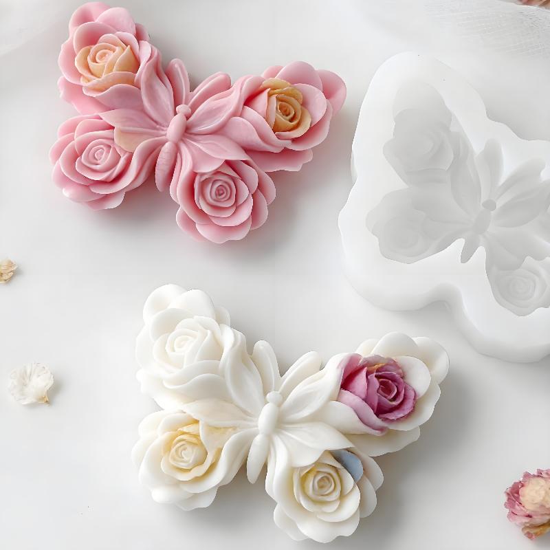 Candle Supplies To Make Candles - DIY Rose Butterfly Form Silicone Mold