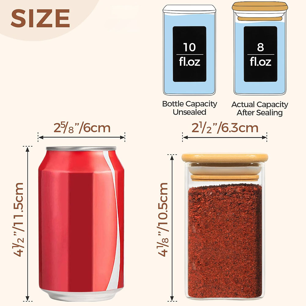 Glass Spice Jars with Bamboo L - Mason Jar 8Oz review and price