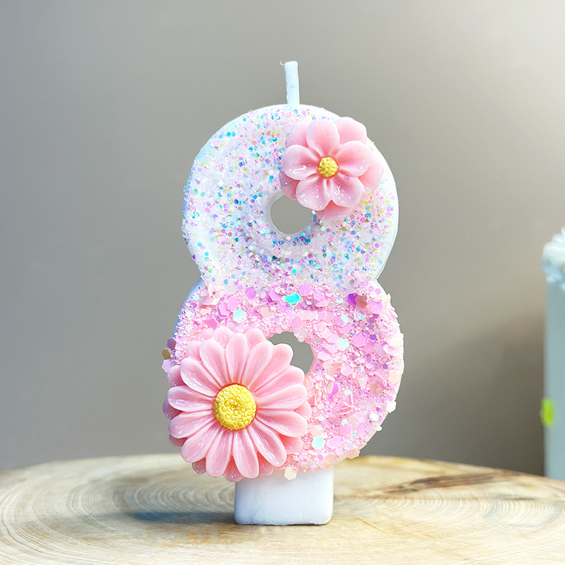 Creative pink flower birthday  - Candle Supplies Amazon review and price
