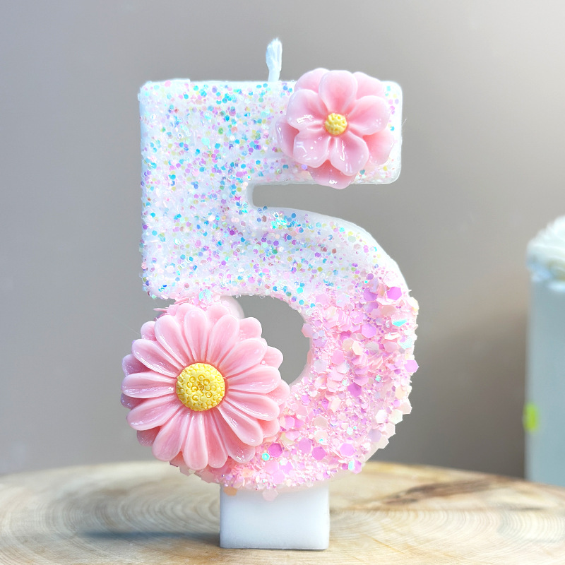 Creative pink flower birthday  - Candle Supplies Amazon review and price