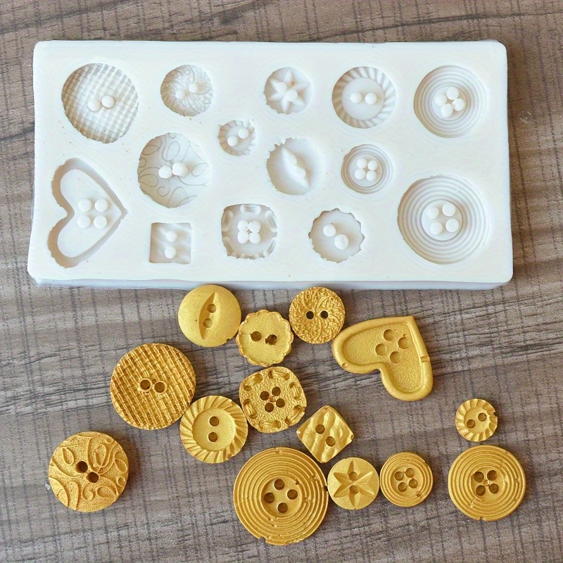Buttons Shape Silicone Mold Si - Candle Making Supplies Online review and price