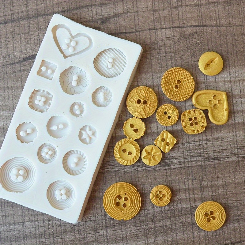 Buttons Shape Silicone Mold Si - Candle Making Supplies Online review and price