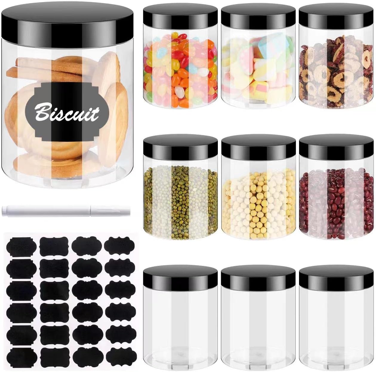 10PCS 8OZ Plastic Jars with Sc - Mason Jar 8Oz review and price