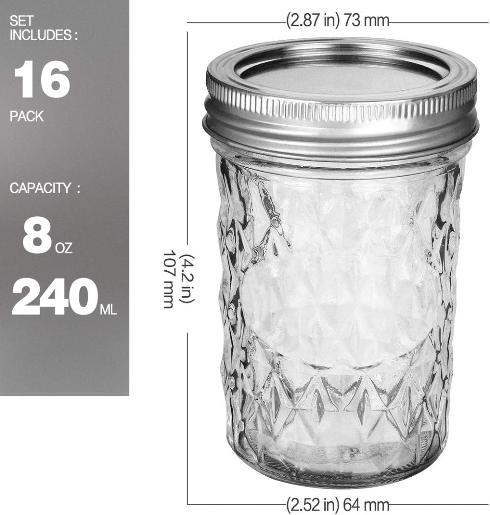 16-Pack 8oz Mason Jars with Re - Mason Jar 8Oz review and price