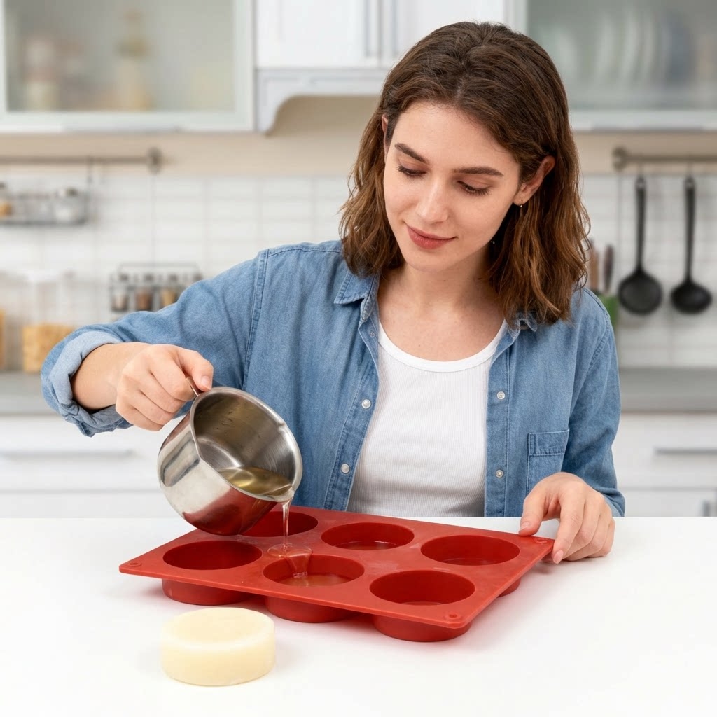 Round Silicone Soap Mold DIY H - Candle Making Supplies Online review and price